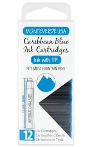 Monteverde Ink Cartridges Caribbean Blue