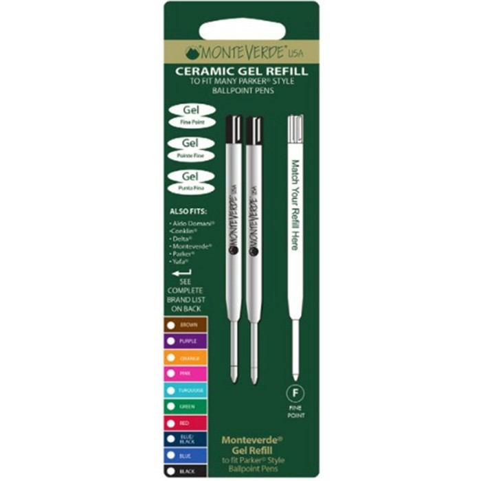 Monteverde USA® Capless Ceramic Gel Refill To Fit Parker® Ballpoint Pens