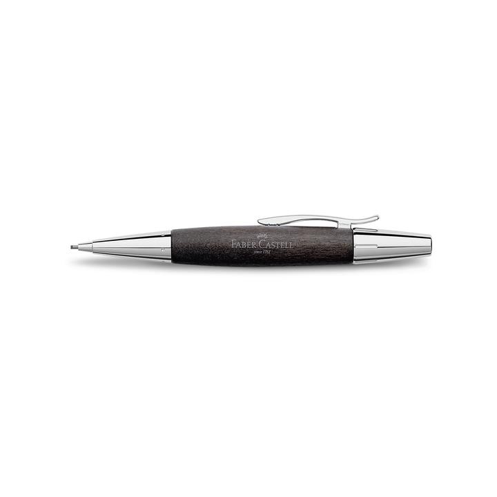 Faber-Castell E-Motion Black Wood And Polished Chrome Mechanical Pencil