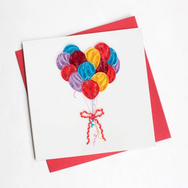 Quilling Card Balloons Bd111