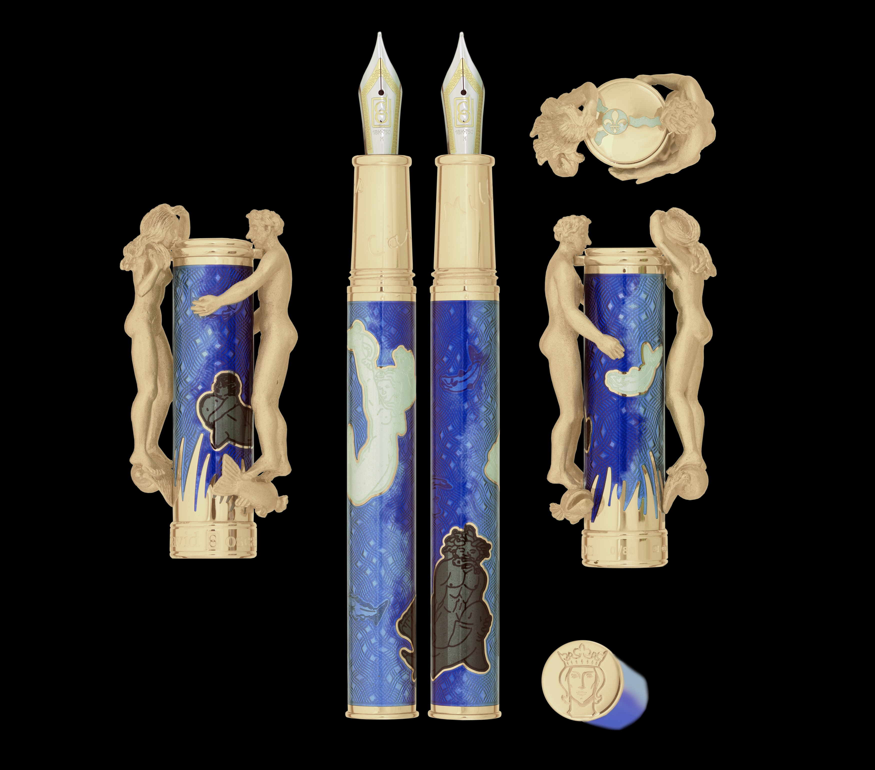David Oscarson Carl Milles Marriage of the Waters Azure Blue Fountain Pen