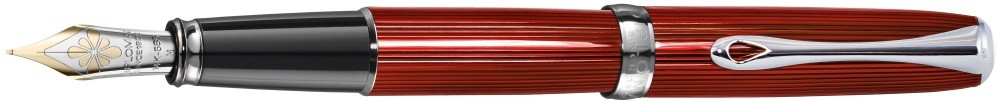 Diplomat Excellence A² Skyline Red Fountain Pen 14k Gold Nib