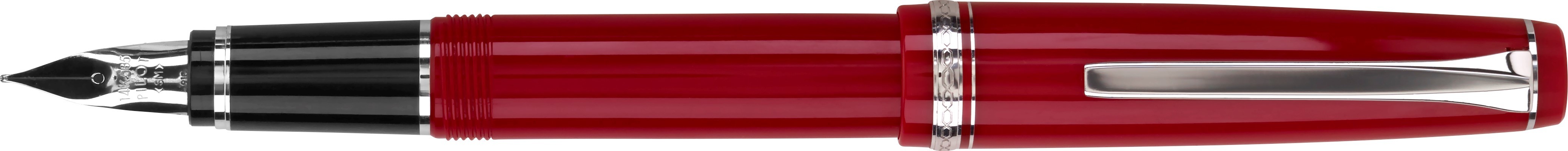 Pilot Falcon Red with Rhodium Plated Trim Fountain Pen