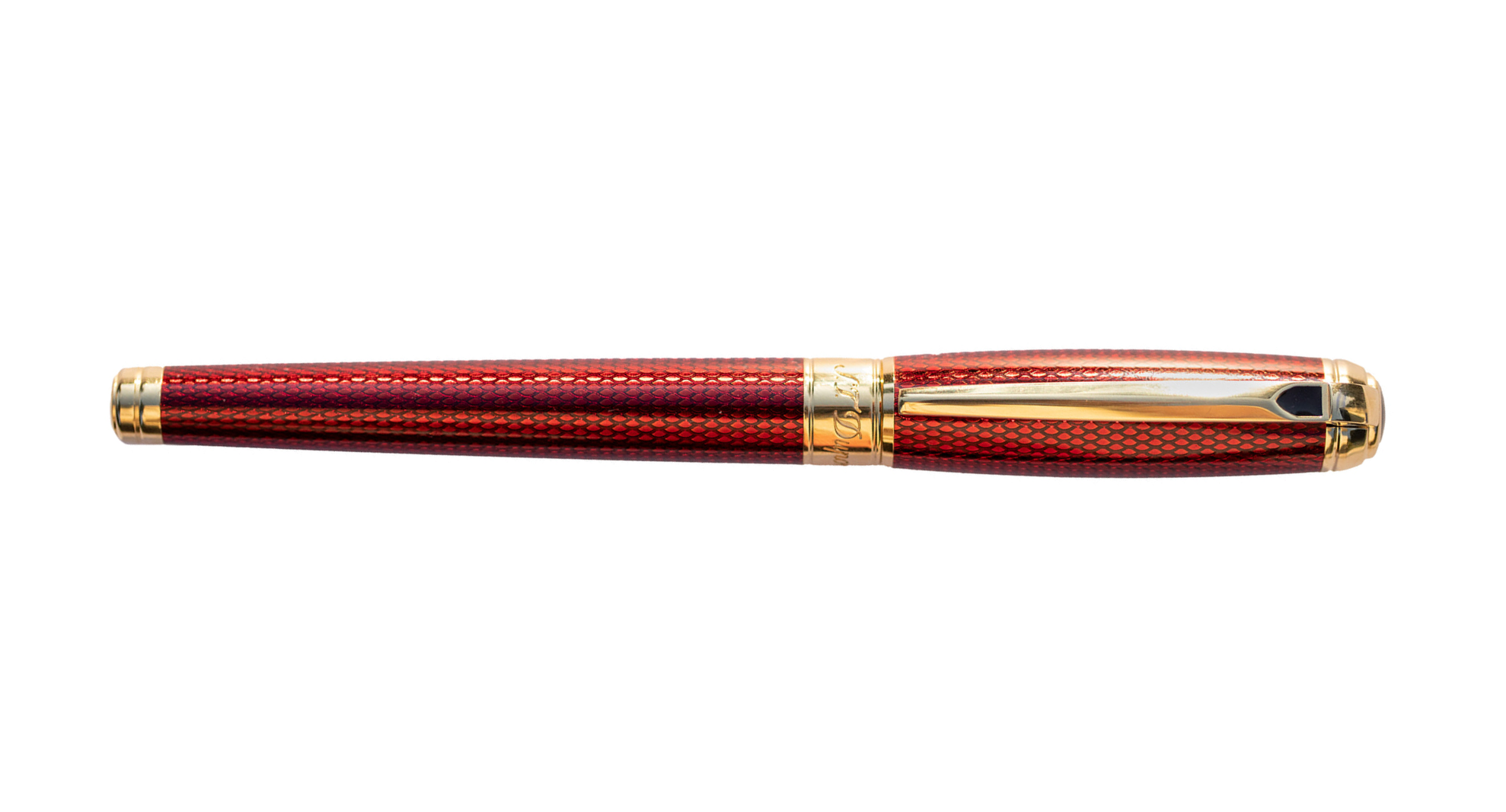 S.T. Dupont Line D Diamond Guilloche Ruby Rollerball