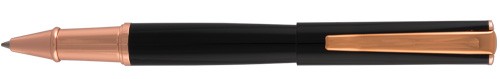 Monteverde Impressa Black and Rose Gold Trim Rollerball Pen