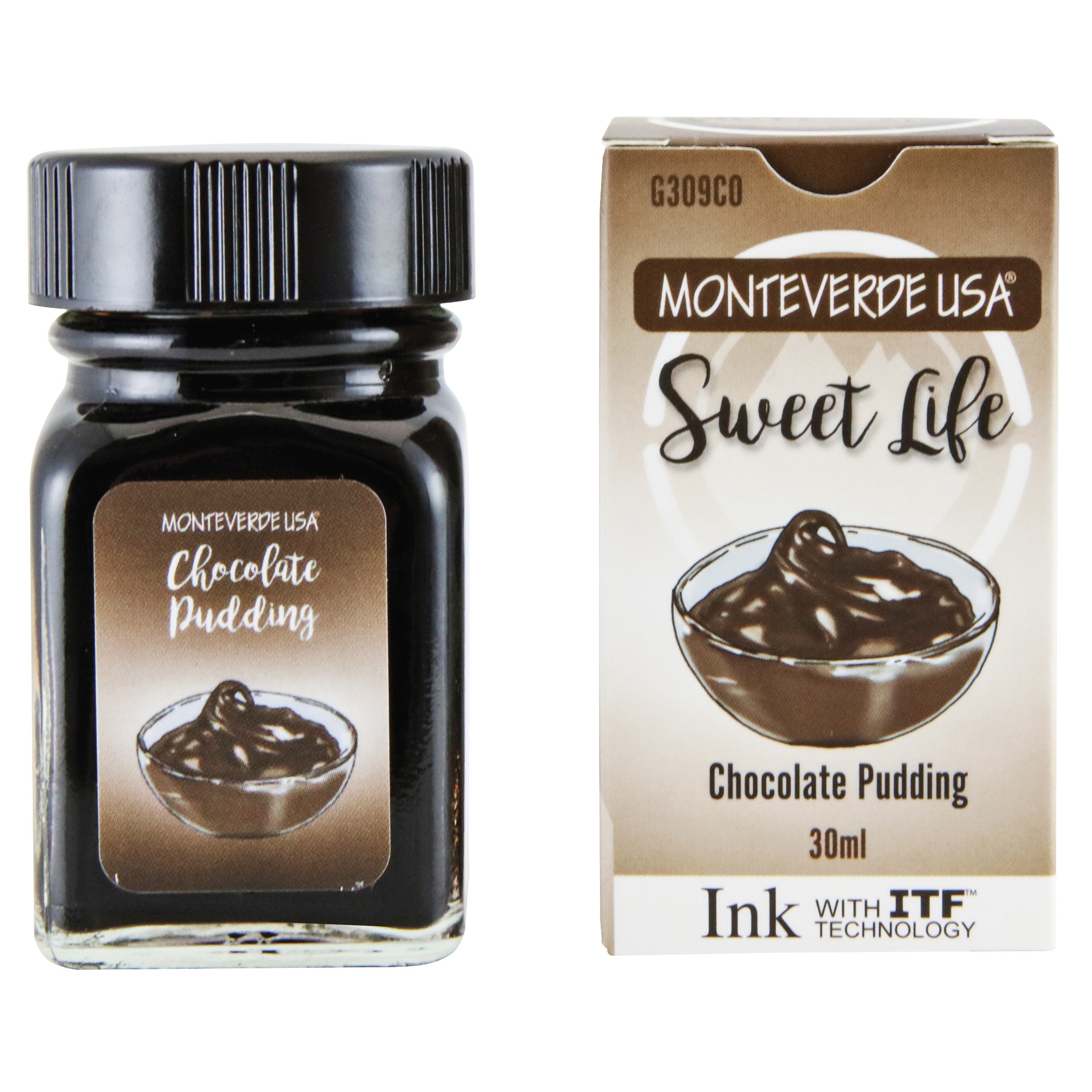 Monteverde Sweet Life Bottled Ink 30mL Chocolate Pudding
