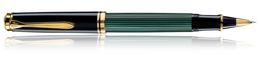 Pelikan Souveran R600 Green/Black Roller Ball - Bertram's
