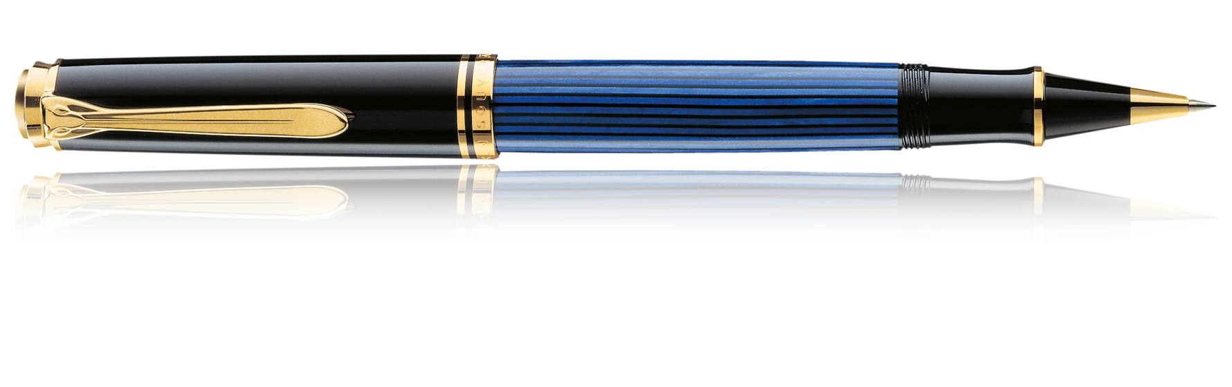 Pelikan Souverän R400 Black/Blue Rollerball Pen