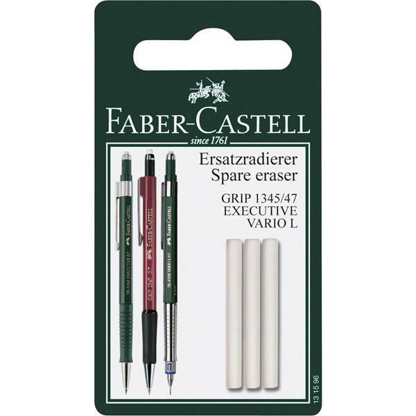 Faber Castell Grip Vario and Executive Erasers 3 pack