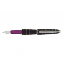 Diplomat Elox Ring Black/Purple Fountain Pen Steel Nib