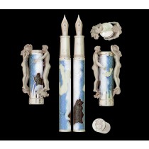 David Oscarson Carl Milles Marriage of the Waters Azure Blue/White Fountain Pen