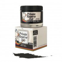 Private Reserve Pearlescent Bottled Ink Black-Silver
