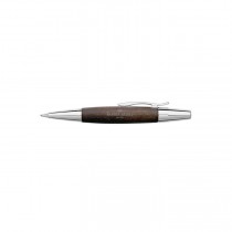 Faber-Castell E-Motion Dark Brown Wood And Polished Chrome Ballpoint