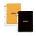 Rhodia No. 18 3 Holes Punched Orange Lined Staplebound Pad