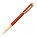 S.T. Dupont Line D Firehead Guilloche Amber Fountain Pen