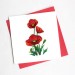 Quilling Card Red Poppies BL1036