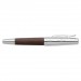 Faber-Castell E-Motion Dark Brown Wood And Polished Chrome Fountain Pen