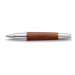 Faber-Castell E-Motion Brown Wood And Polished Chrome Rollerball