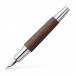 Faber-Castell E-Motion Dark Brown Wood And Polished Chrome Fountain Pen