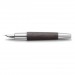 Faber-Castell E-Motion Black Wood And Polished Chrome Fountain Pen