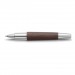 Faber-Castell E-Motion Dark Brown Wood And Polished Chrome Rollerball